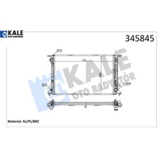 Radyatör Q5 3.0 Tdi Guattro 08 720X470X32 Ac /- Mek Otom Al/pl/brz Kale Radyatör 8R0121251A/ 8R0121251C