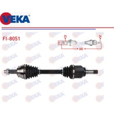 Komple Aks Sol Fiat Doblo 3 1,3d Mjt 2009+ Combo D 1,3cdti 2012+ Euro 6 602MM 374943 Veka FI-8051