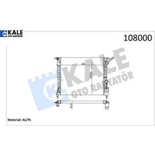 Radyatör Normal R19 1400CC-1.6 Karbüratörlü 2 Sıra Al Pl Sistem Kale Radyatör 7702253878/ 7700784038