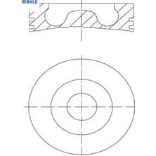 Pıston 81.51MM 0.50 Caddy Iıı Golf V Jetta Passat 2.0 Tdı 16V 03- Azv Bkp Bkd Bvf Bmn Bmm 028PI00002 Mahle 03G107065J/ 03G107065E/ 03G107065