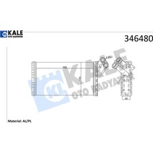 Kalorifer Radyatörü Scudo 96-02 -Jumpy 96>expert 96-02 806 99-02 299×170 Kale Radyatör 9566944680/ 6448.A7