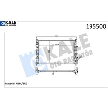 Radyatör Lınea 1.3 Jtd Ac Klimasız Mek 621X395X26 1 Sıra Alb Sistem Kale Radyatör 51785217/ 51852517
