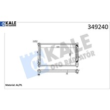 Radyatör Passat 96-00 A4 95-01 A6 00-05 Adp-Ahl-Ana-Arm Ac Klimasız Mek Otom 630X412X34 Kale Radyatör 8D0121251BC/ 8D0121251M