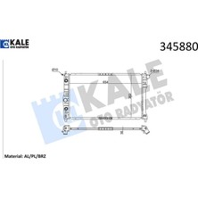 Radyatör Chevrolet-Daewoo Nubıra 00 > Ac /- Otom. 655×378X16 Al/pl/brz Kale Radyatör 96273594