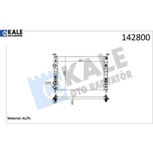 Radyatör Palıo 1.2-Albea 1.6 Ac Klimasız Mek 530X379X22 2 Sıra Al Pl Sistem Kale Radyatör 46815887/ 46819261/ 46833511
