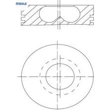Motor Piston Segman 0.40 Ducato-Master-Movano-Boxer 2.8 Td 94.80 3X2X2.5 Mahle 99477111/ 500340853