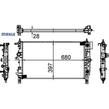 Radyatör Otomatik Astra J-Zafıra Tourer C-Cruze 1.4-1.6 Al/pl/brz 680X397X28 Mahle 39074657/ 13311079/ 1300306