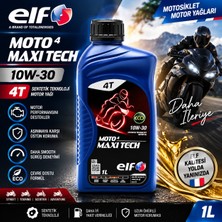 Elf Moto 4 Maxi Tech 10W-30 4t Sentetik Motosiklet Motor Yağı 1l