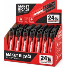 Zelega Maket Bıçağı Plastik VT875107 18MM 24 Lü Ekonomik Kutu Avantajlı Paket