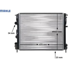 Radyatör Clıo Iı-Kng -Logan-Solenza-1.5dci-1.4-1.6 16V-1.9DTI Ac Mek 480X415X34 Mahle 8200343476/ 6001545765/ 8200033831