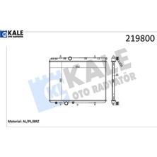 Radyatör 206-307-XSARA 2.0i 16V 1 Sıra Alb Sistem Tahlıye Musluklu Kale Radyatör 1330.53/ 1330.H6/ 1331.CZ