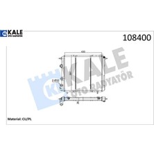 Radyatör R19 1.4-1.6 Enj 2 Sıra Cu Pl Sistem Kale Radyatör 7702253648/ 7702247653