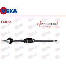 Komple Aks Sağ Doblo 3 2010+ Linea Egea 1,6d Mjt Mito 1,4 1,4t 2008+ 966,5MM 51815194 Veka FI-8054