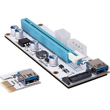 Trendexa SLEX10 Pcıe 1x To 16X Sata 6pin Bitcoin Riser Ekran Kartı Yükseltici