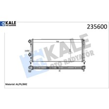 Radyatör Doblo 1.9 Jtd-1.3mtj Mek Ac Klimasız 700X305X38 1 Sıra Alb Sistem -46807378 Kale Radyatör 55174187/ 51779233/ 51861635