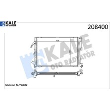 Radyatör Lgn 1.8-2.0 16V-2.2 D Espace Iıı 2.0 Ac Mek Otom 1 Sıra Pa Sistem 635X441X47 Kale Radyatör 7701044076/ 7701038219/ 7701043411
