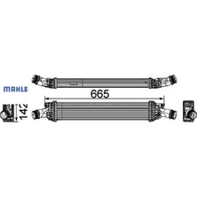 Turbo Radyatörü Intercooler A4-A5 1.8 Tfsı-2.0 Tfsı 07 A6 1.8tfsı-2.0tfsı 11 665X142X64 Mahle 8K0145805G/ 8K0145805P