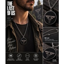 Herşey Nota The Last Of Us Kolye Firefly Sembol Madalyon 60 cm Zincir Unisex Erkek Kadın Zamak Kaplama
