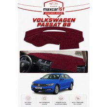 MaxcarİST Volkswagen Passat B8 Elegance Serisi Uyumlu Torpido Koruma Örtüsü/kılıfı Bordo