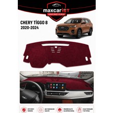 MaxcarİST Chery Tiggo 8 (2020-2024) Pro/excellent Elegance Serisi Uyumlu Torpido Koruma Örtüsü/kılıfı Bordo