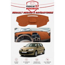 MaxcarİST Renault Megane 2 Elegance Serisi Uyumlu Torpido Koruma Örtüsü/kılıfı Taba