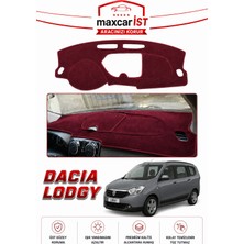 MaxcarİST Dacia Lodgy Elegance Serisi Uyumlu Torpido Koruma Örtüsü/kılıfı Bordo
