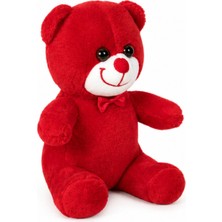 Esdishopping Ayıcık - Kırmızı Peluş Ayıcık- Yumuşacık Oyuncak Ayı - Sevimli ve Hediye Için Ideal 25 cm