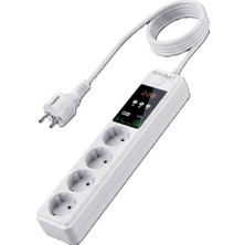Galaxy Energy Ekranlı Dörtlü Topraklı Voltaj + Şok Koruma Usb-Type C 3.1 A Şarj