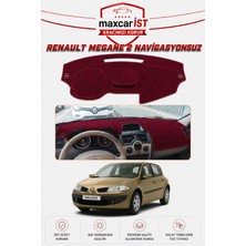 MaxcarİST Renault Megane 2 Elegance Serisi Uyumlu Torpido Koruma Örtüsü/kılıfı Bordo