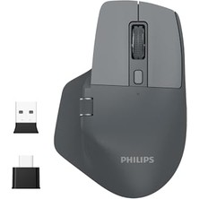 Trendexa SPK7858 Bluetooth Kablosuz Çift Modlu 4000DPI 7 Tuşlu Optik Mouse, Gri