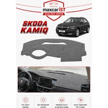 MaxcarİST Skoda Kamiq Elegance Serisi Uyumlu Torpido Koruma Örtüsü/kılıfı Gri