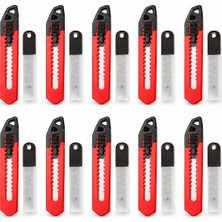 Zelega Maket Bıçağı Plastik VT875107 18MM 12 Lü Ekonomik Kutu + 10 Kutu Yedek Bıçak