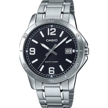 Casio Erkek Kol Saati; Siyah Kadranı, Gümüş Çelik Kordonu, Tarih Göstergesi ve Sportif Tasarımıyla Öne Çıkar. Büyük Rakam Detayları ve Su Geçirmezlik Ibaresiyle Günlük Kullanıma Uygundur. Şık Modeldir