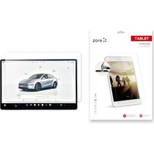 Trendexa Tesla Model Y Yeni Seri Için 2in1 Nano Araç Multimedya Ekran Koruyucu, Şeffaf