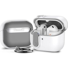 Trendexa Samsung Galaxy Buds 3 Fe/buds 3 Pro/buds 3 ile Uyumlu Kilitli Tpu Premium Matte Trip Case Beyaz