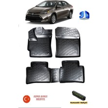 Ahlparts Toyota Corolla 2018 Sonrası Uyumlu 3D Havuzlu Paspas Asma Koku ve Numaratör Hediyeli
