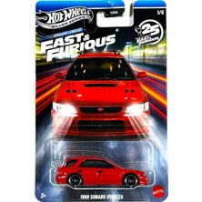 Trendexa Gümüş Serisi Hızlı ve Öfkeli Rüya Dizilimi 1999 Subaru Impreza Kırmızı 1/5-1:64 Ölçekli Diecast Oyuncak Araç