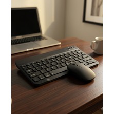 Teknodayım Kablosuz Bluetooth Klavye Mouse Seti Wireless Sessiz Ince Tasarım Çoklu Uyumlu