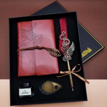 Pileli Store Divit Hokka Defter ve Tüylü Kalem Seti
