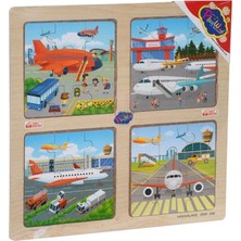 Happy Junior Ahşap Eğitici 4 Lü Puzzle