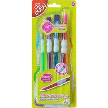 Happy Junior Bu-Bu Silikon Fırça Tutacaklı 4 Lü