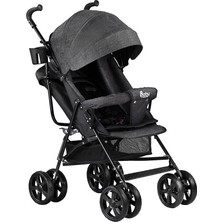 Happy Junior Sa7 Baston Bebek Arabası Siyah