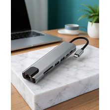 Teknodayım Alüminyum Gövdeli Type‑c HDMI & Ethernet Adaptör – Tak & Çalıştır
