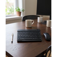 Teknodayım Kablosuz Klavye ve Mouse Kombosu Bluetooth Uyumlu Sessiz Set