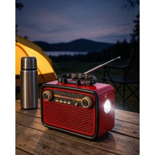 Teknodayım Eskitme Nostalji Tasarımlı Bluetoothlu Nostalji Radyo Ahşap Nostaljik Görünümlü
