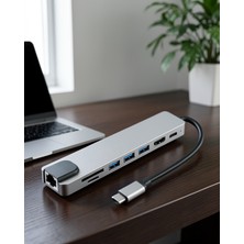 Teknodayım Çevirici Dönüştürücü Adaptör Macbook 3 In 1 Type-C To Hdmı USB 3.0