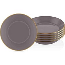 Trendexa Gri Yemek Tabağı Seti, 6'lı, 20 cm