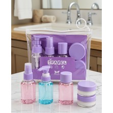 Şeffaf Seyahat Dolum Şişesi Seti 5 Parça Kozmetik Organizer