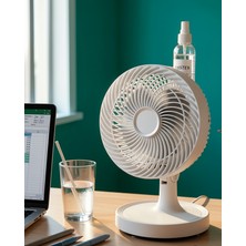 Teknodayım Mini Masaüstü Vantilatör Sessiz Çalışan 2 Kademeli Fan Otomatik Salınımlı