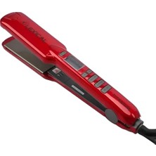 Trendexa LHS-5380 Profesyonel Titanyum Saç Düzleştirici, Kalın Plaka, Kırmızı